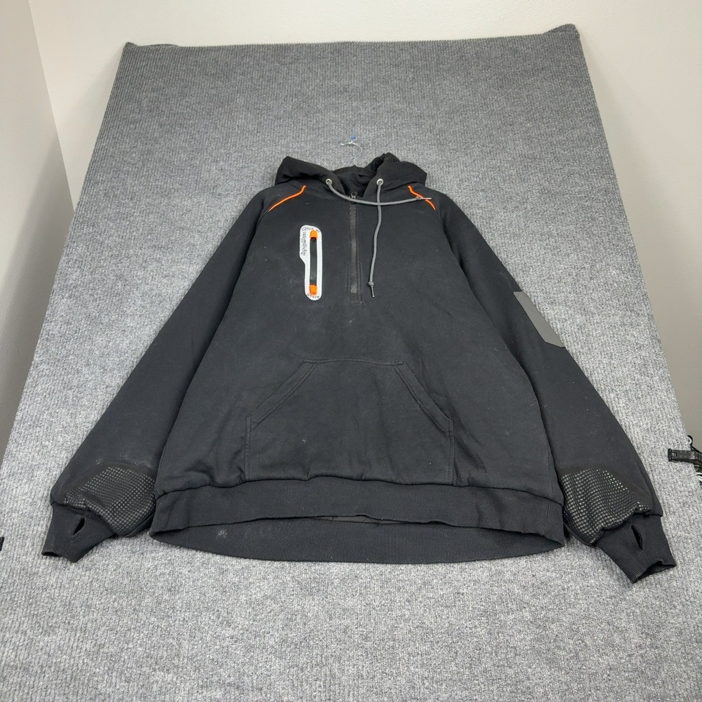 RefrigiWear Hoodie Mens 2XL Black Insulated Quilted ErgoForce Workwear 8440R